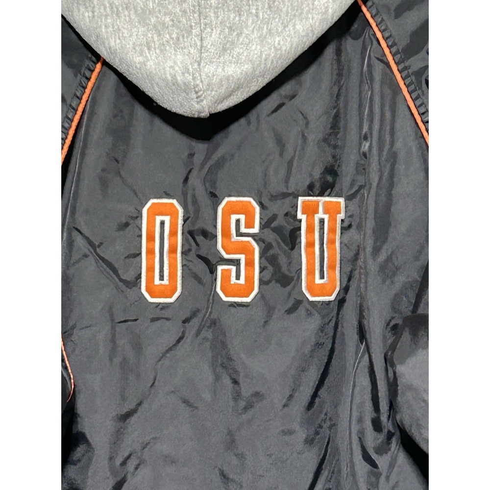 Oklahoma State Cowboys Hooded Jacket Mens L Red Oak Vintage - Picture 13 of 14